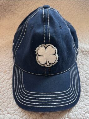 Black Clover Live Lucky Navy Hat Flex Fit Golf Cap Lennar Logo